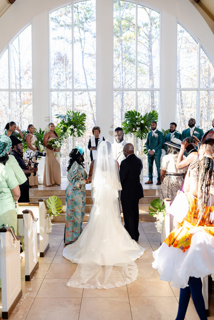 Ceremony design at Ashton Gardens Nigerian wedding