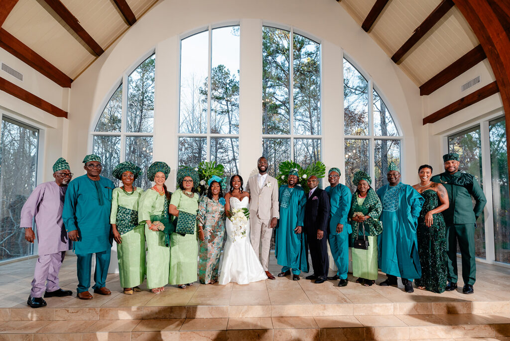 Ceremony design at Ashton Gardens Nigerian wedding