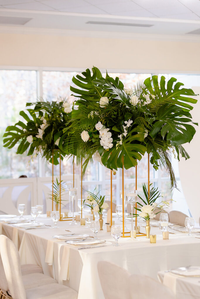 Reception decor at Ashton Gardens Nigerian wedding