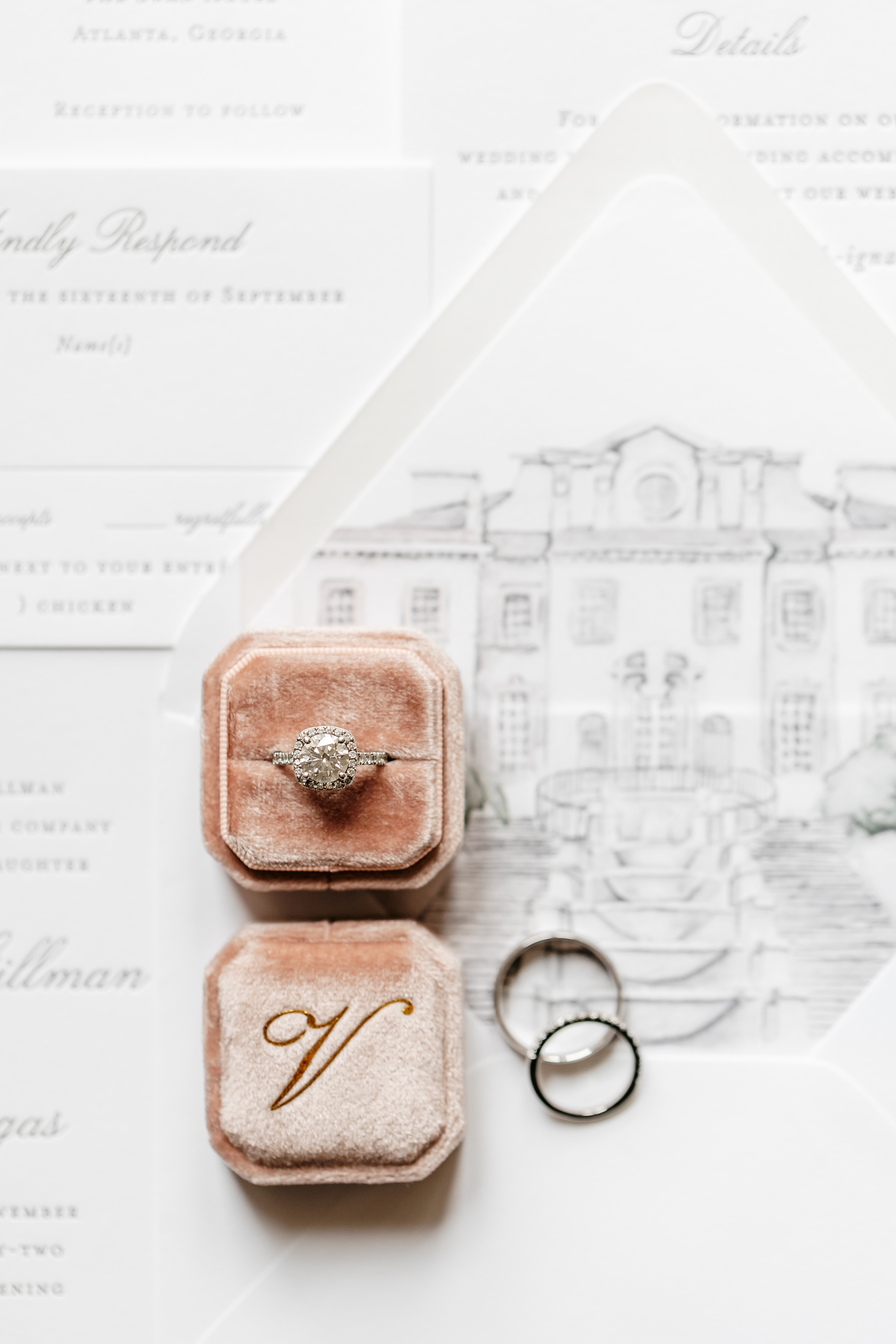 Wedding ceremony at the Swan House Atlanta