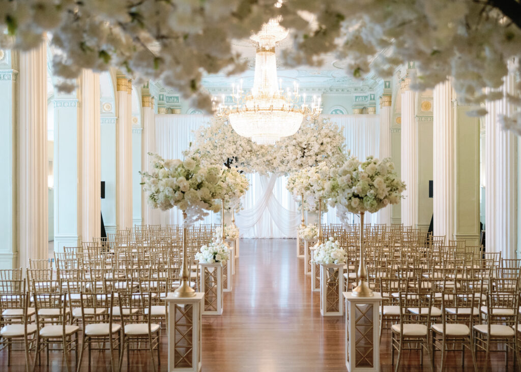 Formal wedding ceremony at Biltmore Ballrooms
