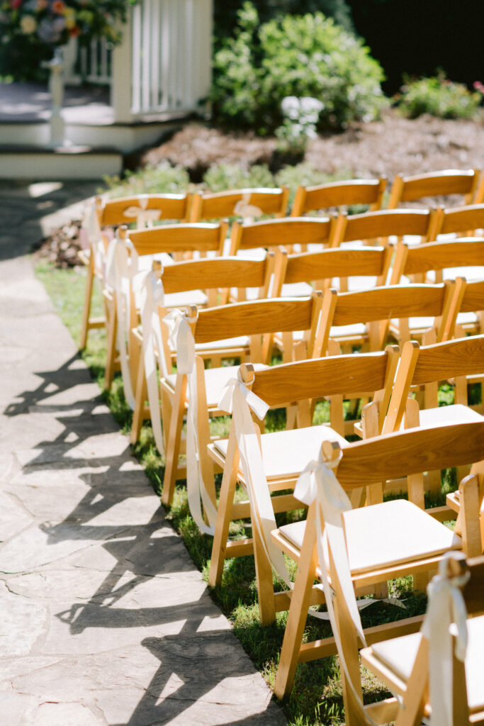 Garden wedding ceremony at Little River Farms
