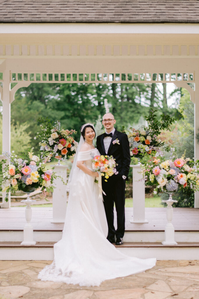 Garden wedding ceremony at Little River Farms
